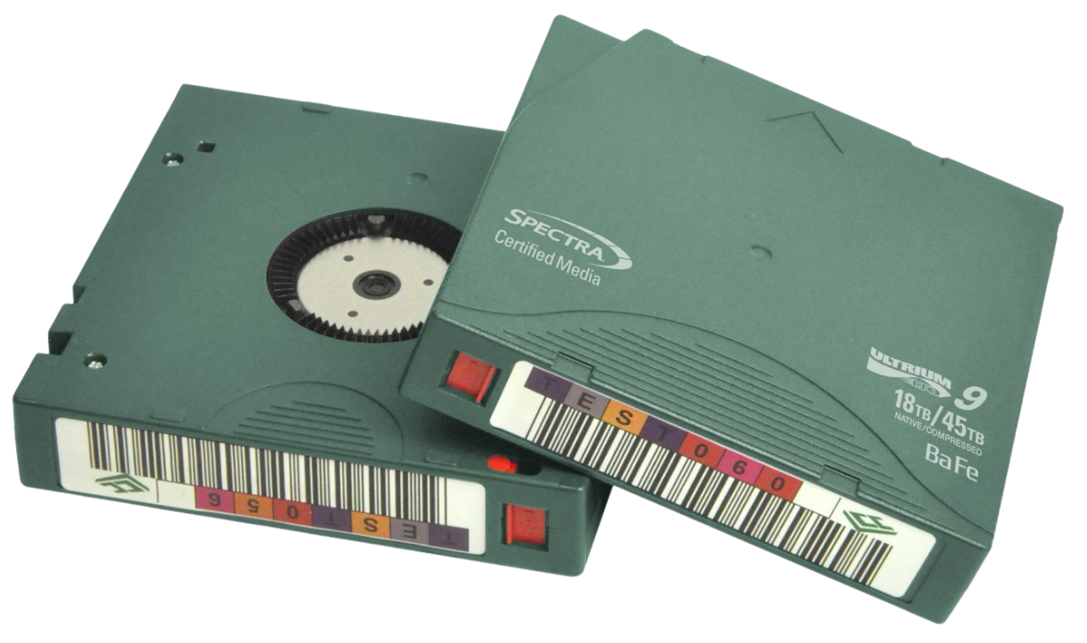 LTO-9 tape media cartridge for high-capacity, high-speed data backup and archiving
