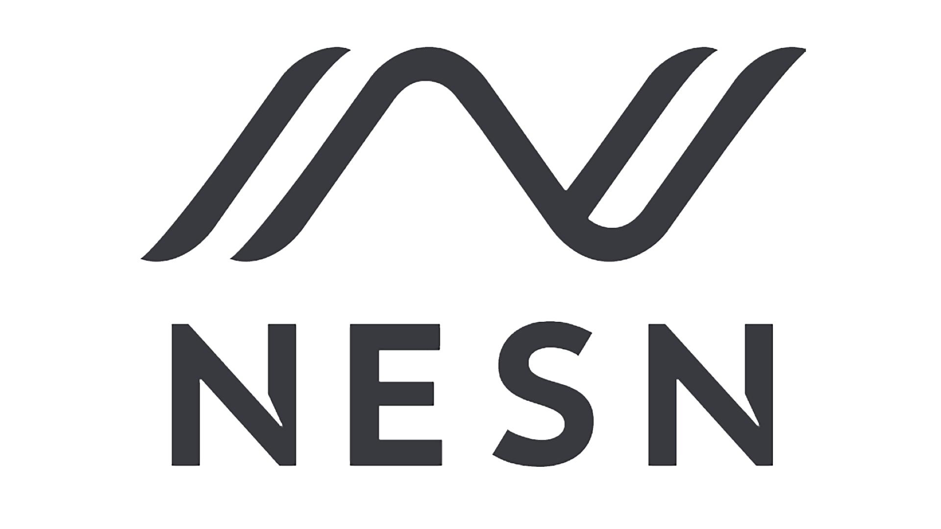 NESN logo in bold black letters with stylized wave design above the text