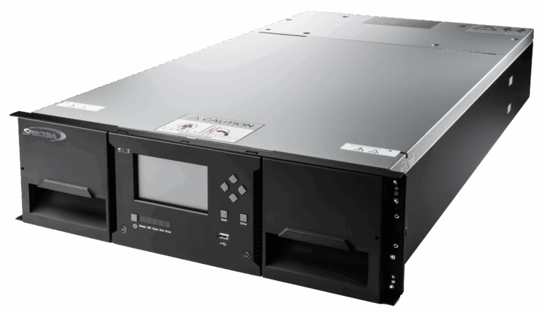 Spectra SL3 Tape Library offering scalable, space-saving enterprise data archiving with built-in ransomware protection