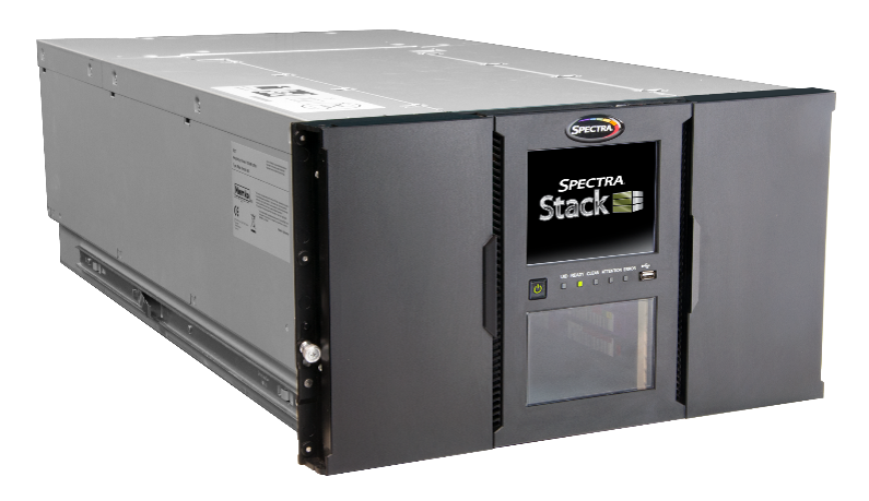 Spectra Logic Spectra Stack modular tape library providing flexible and scalable data storage and archiving solutions, designed for enterprise and media environments