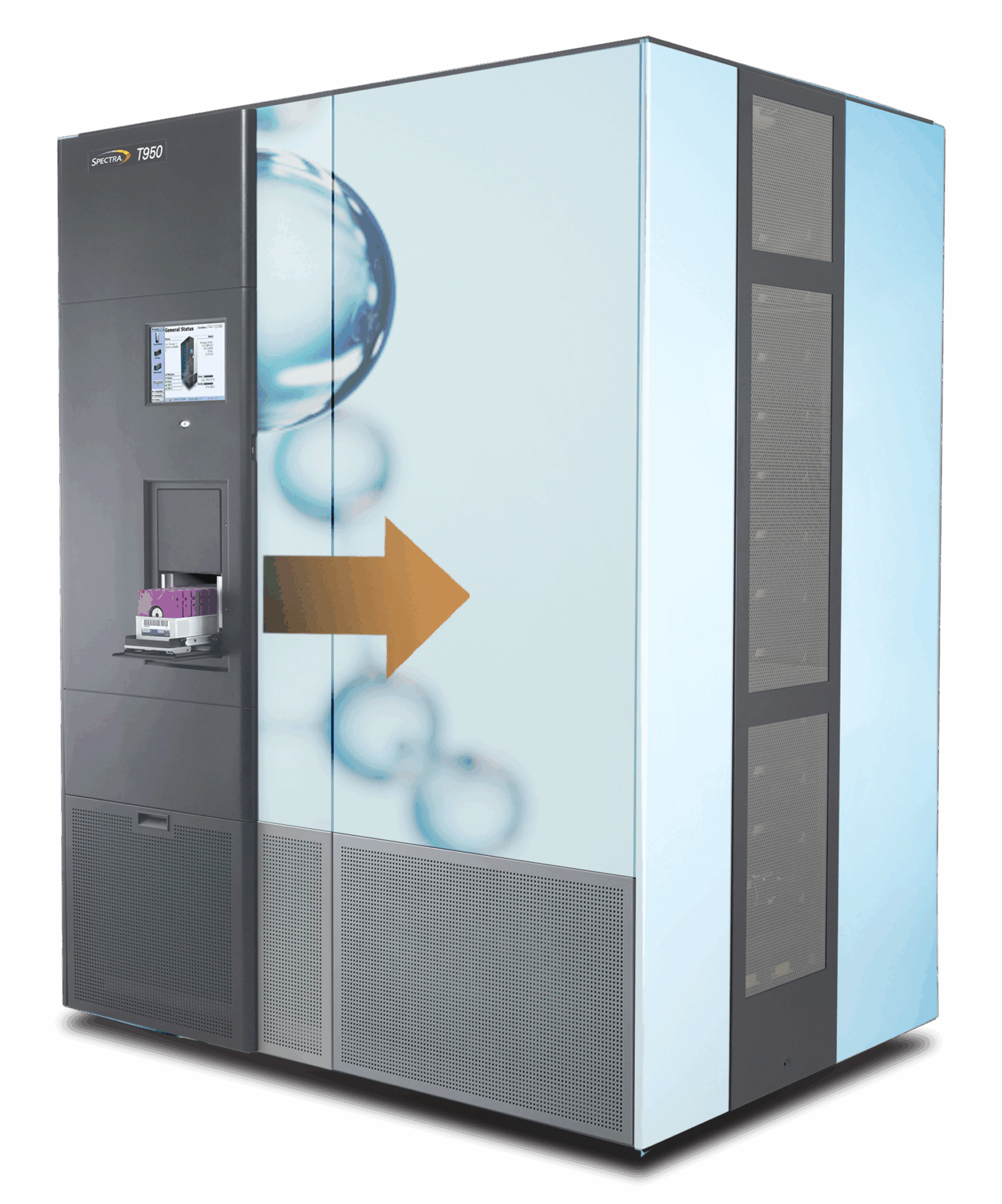 Spectra T950 Enterprise Tape Library with high-capacity data storage architecture